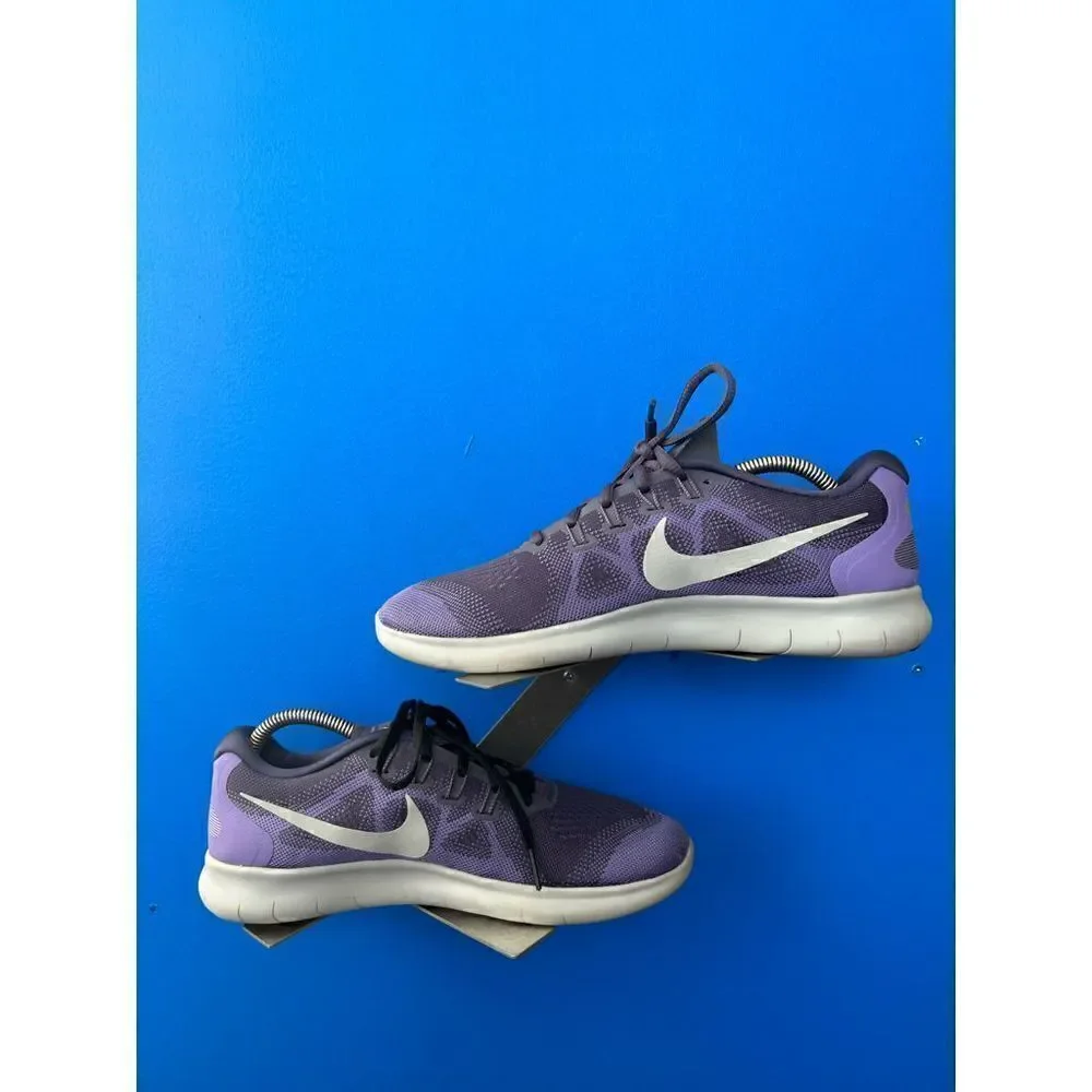 Nike Womens 9 Free RN 2017 Running Shoes Purple Lace Up Low Sneakers 880840-500